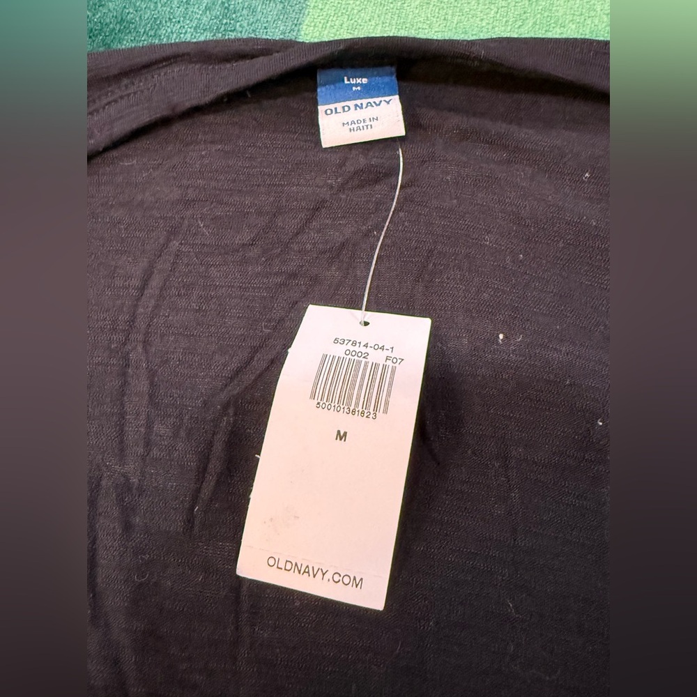 Old Navy Women's Black Luxe Short Sleeve Tee - Picture 3 of 5